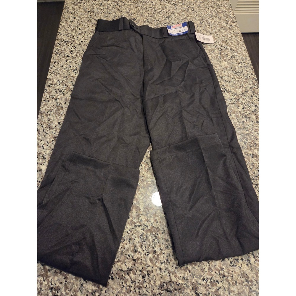 National Patrol Uniform Pants Mens 32R Black 3000 BLK Security Workwear New